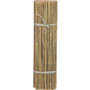 Stuoia di bambù arrotolata, 90x300 cm, canne di bambù chiaro, legata con filo metallico, per la privacy.
