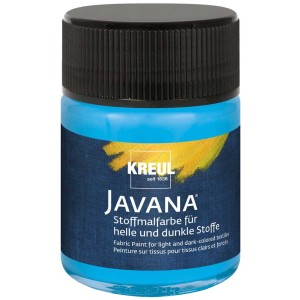 Kreul Javana Stoffmalfarbe Hellblau, 50ml. Stofffarbe für helle und dunkle Textilien.