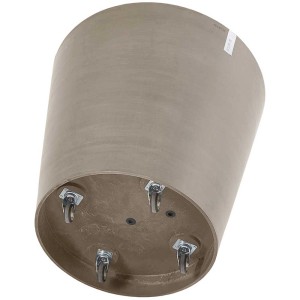 Ecopots Amsterdam vaso con ruote, French Taupe, Ø 60 cm. Vaso mobile per interni ed esterni.
