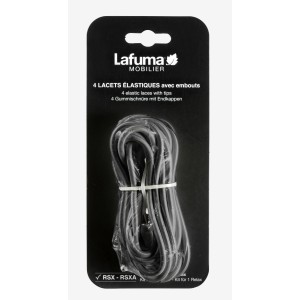 Corde elastiche Lafuma Orage per sedie relax, antracite, set da 4 pezzi.