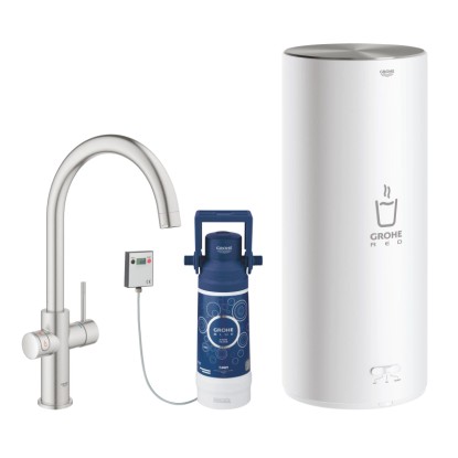 Grohe Robinet et chauffe-eau Red Duo T. L Supersteel