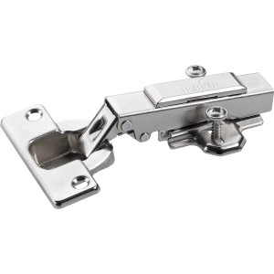 Charnière Hettich Intermat pour portes recouvrant, montage clipsable, 15-25 mm.