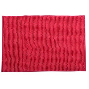 Tappeto bagno MSV Chenille fucsia, 40x60 cm. Tappetino da bagno morbido con rivestimento antiscivolo.