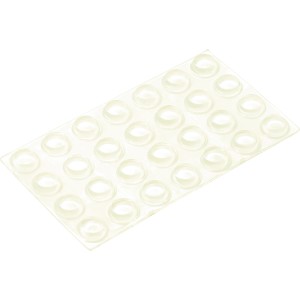 Paracolpi universali autoadesivi, Ø 12 mm, 28 pezzi, trasparenti. Feltrini per la protezione delle superfici.