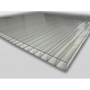 Pannello alveolare trasparente, 200x105 cm, 10 mm di spessore, per coperture in plastica.