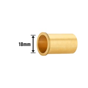 Manicotto di supporto per anello di compressione in ottone, diametro 18 mm, per raccordi a compressione e tubi in rame.