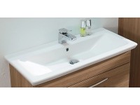 Keramik-Waschtisch glänzend Weiss (HxBxT) 15 x 85 x 40 cm