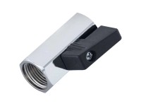 Mini-Kugelhahn Messing verchromt 1/2 Mini-Kugelhahn Messing verchromt 1/2