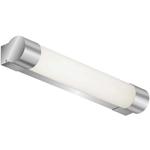 Applique murale LED moderne Briloner pour salle de bain, 35 cm, chrome, pour un éclairage optimal du miroir.