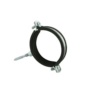 Collare HT Marley DN 75 insonorizzato con perno filettato per fissaggio tubi.