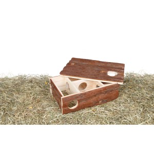 Trixie Labyrinthhaus Leif Natural Living in legno naturale con rampa e 4 camere.