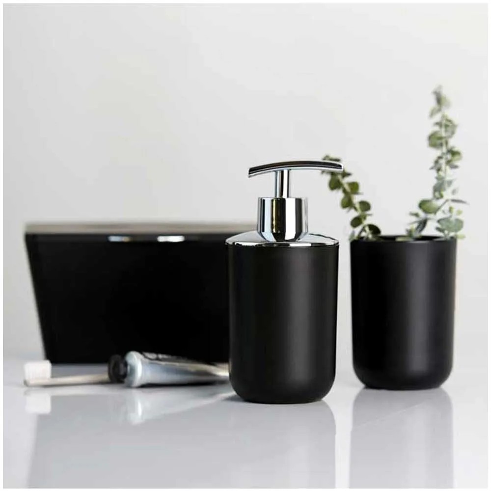 Portaoggetti Wenko Per Bagno - Scatola Acciaio Nero Con Coperchio Bambù 14.5x13.5x10.5cm - Foto 9