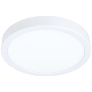 Plafonnier LED rond blanc Eglo Fueva 6, Ø 21cm, avec fonction CCT pour le choix de la température de couleur.