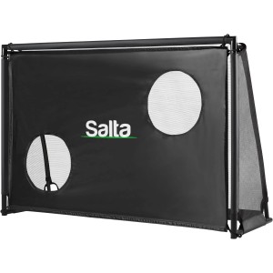 Porta da calcio Salta Legend con parete bersaglio, 180x120x60cm, nera. Porta per giardino o campo da gioco.