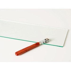 Tagliavetro Juliana con manico in legno per tagliare il vetro, ideale per accessori per serre.