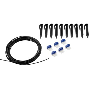 Kit di riparazione Gardena per cavo perimetrale robot tagliaerba con cavo, ganci e connettori.
