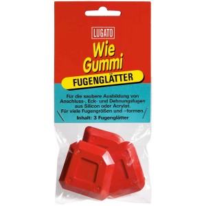 Set di lisciatura fughe, 3 liscianti per fughe in gomma rossa per giunti puliti da OBI.