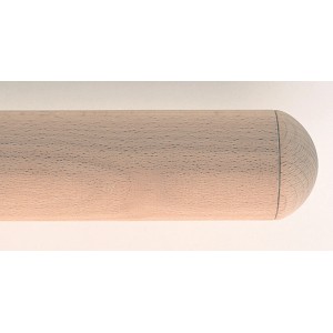 Embout en hêtre, Ø 52 mm, pour main courante. Texture du bois visible.
