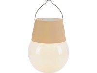 Solar-LED-Leuchte Beige Ø 10 cm / Höhe 12,5 cm
