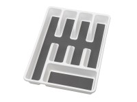 Wenko Portaposate antiscivolo plastica Bianco Grigio scuro 26,5 x 36,5 cm