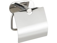 Wenko Toilettenpapierhalter Orea Shine Turbo-Loc® mit Deckel Edelstahl glänzend