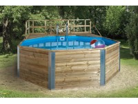 Weka Piscine en bois massif 593 B T. 2 set