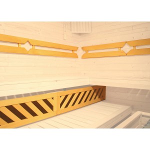 Weka Sauna Comfort Package 2 : dossiers en bois et panneau de canapé pour sauna avec canapé latéral.