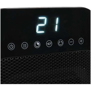 Dettaglio: Termoventilatore in ceramica nero Sonnenkönig Myros con display touch LED.