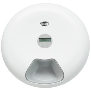 Distributeur de nourriture Trixie TX5+1 blanc pour chien, programmable pour 5 repas.