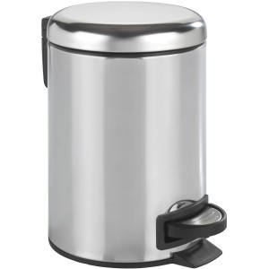 Wenko Treteimer Leman lucido in acciaio inox, 3 litri, per bagno e cucina.