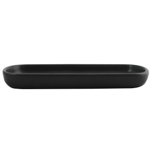Vassoio MSV Maonie in ceramica nero opaco, 25,7x11,5x2,8 cm, accessorio bagno