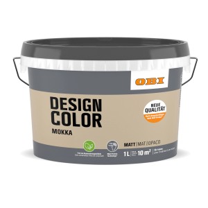 Barattolo di OBI Design Color Moka, 1 litro, pittura murale per interni colorata opaca.