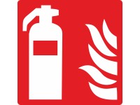 Türsschild 'Feuerlöscher Rot' Hard-PVC 12 cm x 4,5 cm