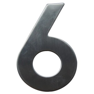 Alpertec numéro de maison 6 en acier inoxydable, résistant aux intempéries et facile à monter.