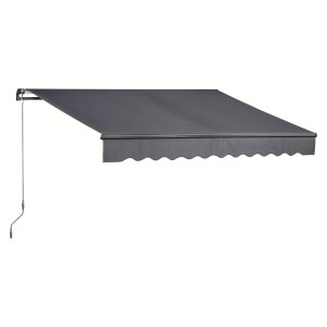 Tenda da sole a braccio Aventura 3x2m antracite per terrazza e balcone.