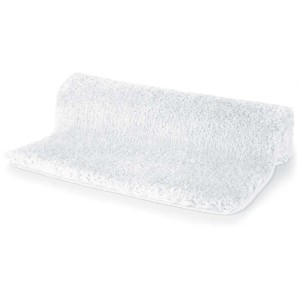 Tappeto bagno bianco Spirella Highland, 55x65 cm, in morbido poliestere.