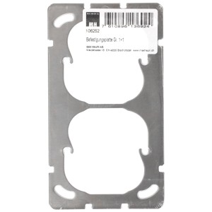 Plaque de fixation Feller EdizioDue Gr. 1+1 pour montage vertical.