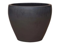 Pflanztopf Terrakotta Glasiert Ø 26 x 23 cm Anthrazit