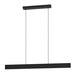 Lampada a sospensione LED nera Eglo Connect Andreas-Z, 119 cm, RGB/CCT, controllo smart.
