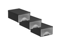Rotho Frontboxen Schwarz klein (HxBxT) 14,5 x 25,5 x 35 cm / 3 Stk.