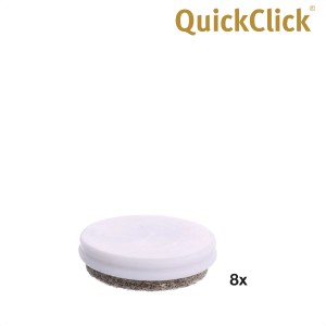 Lot de patins pour meubles Wagner QuickClick, Ø 30mm, marron, 8 pièces, pour une protection optimale des surfaces.