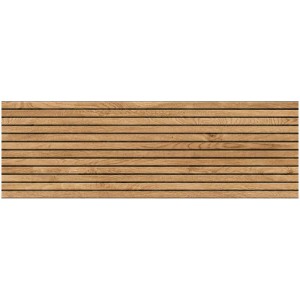 Piastrella da parete Cersanit Oslo beige con struttura a lamelle, finitura opaca.