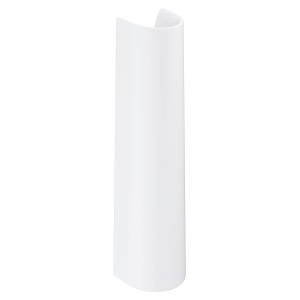 Colonna Grohe Bau Keramik in bianco alpino per lavabi, per un design elegante del bagno.