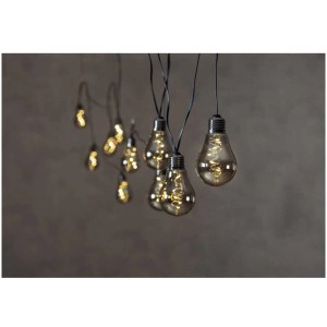 Guirlande lumineuse Star Trading heavy smoke jaune, 10 LED, pour extérieur.