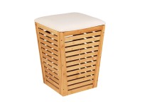 Wenko Wäschetruhe Bambusa mit Sitzpolster Bambus