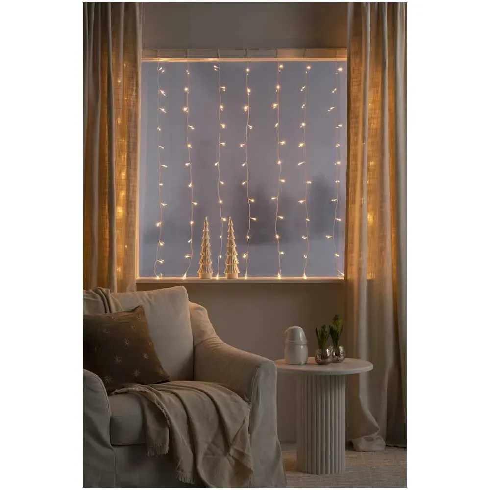 LED-Lichtervorhang für Fenster Bernsteinfarbenen 120 LEDs kaufen bei OBI