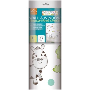 Wand- und Fenstersticker Funny Animals Gr L: Rolle mit Tiermotiven für Kinderzimmer.
