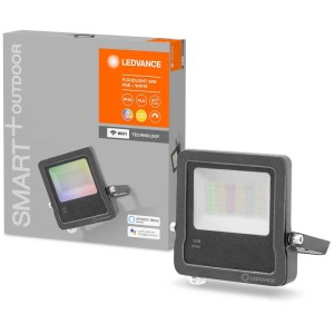 Ledvance Smart+ Faretto LED RGBW 30W, dimmerabile, grigio scuro. Luce smart per esterni.