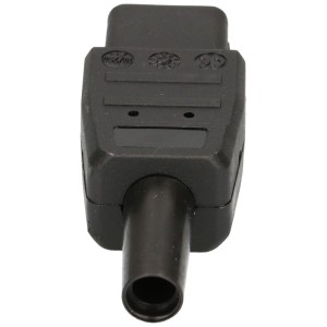 Prise d'appareil noire Type 113 IEC320-C13, 3 pôles.