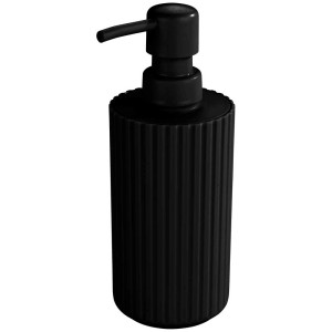 Dispenser sapone nero Wenko Allstar Minas con scanalature, capacità 280 ml.